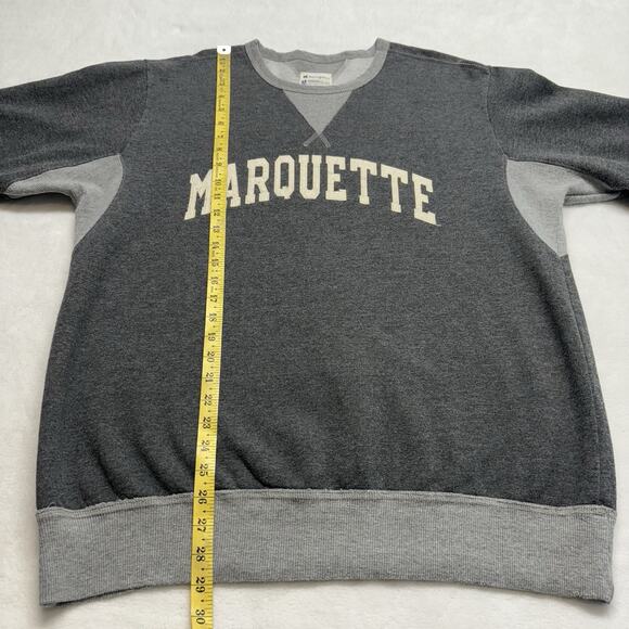 VTG Marquette Golden Eagles CHAMPION Reverse Weave Gray Crew Sweatshirt Size L - Picture 13 of 14